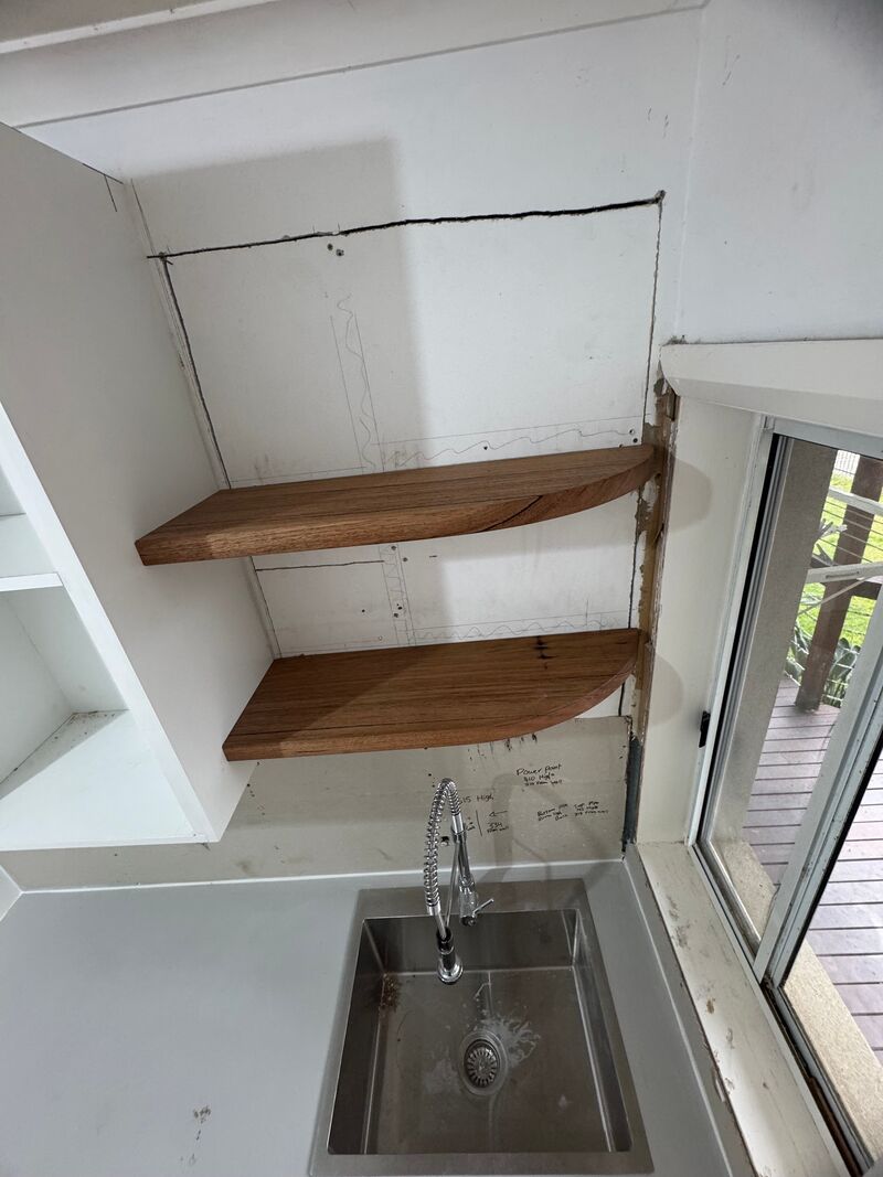 Bespoke timber shelving handcrafted from Australian timber in Eltham